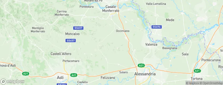Conzano, Italy Map