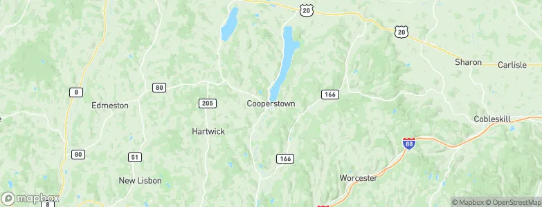 Cooperstown, United States Map