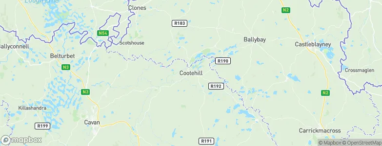 Cootehill, Ireland Map
