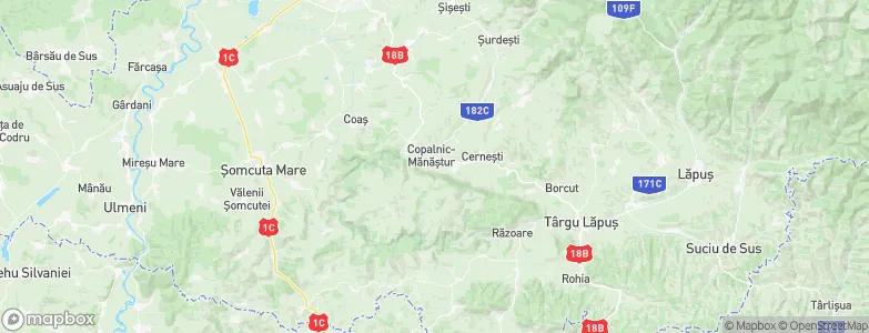 Copalnic Mănăştur, Romania Map
