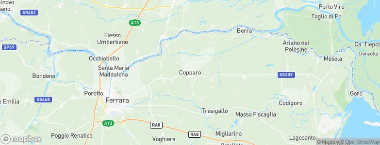 Copparo, Italy Map