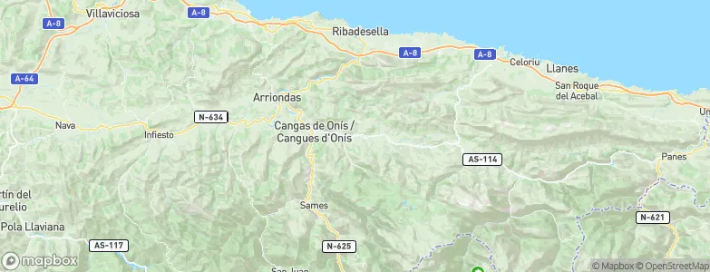 Corao, Spain Map