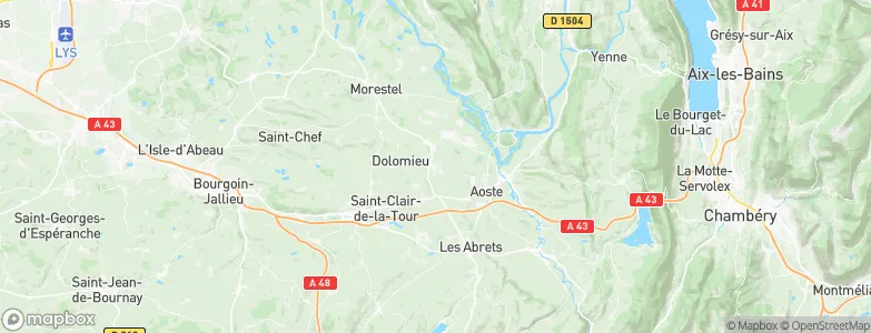 Corbelin, France Map