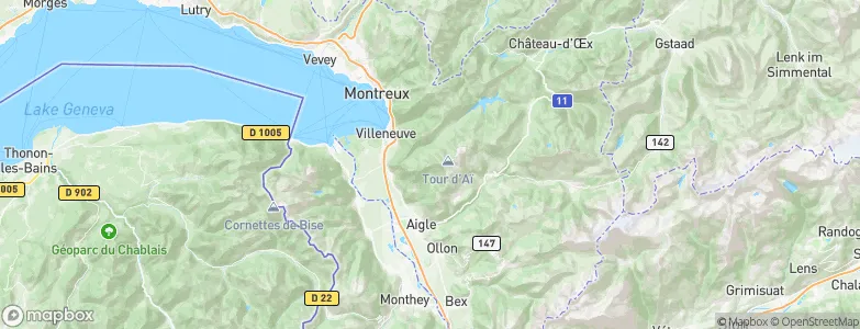 Corbeyrier, Switzerland Map