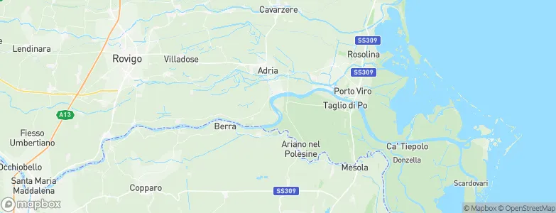 Corbola, Italy Map