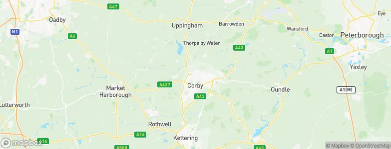Corby District, United Kingdom Map