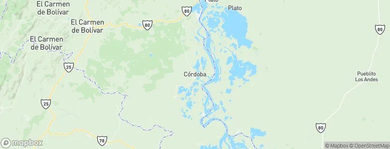 Córdoba, Colombia Map
