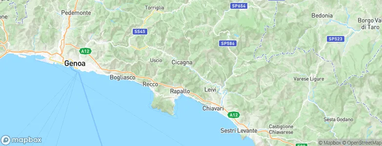 Coreglia Ligure, Italy Map
