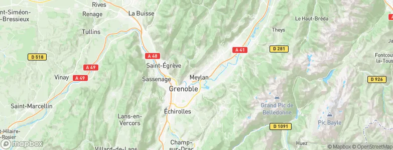 Corenc, France Map