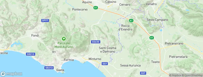 Coreno Ausonio, Italy Map