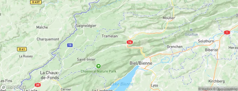 Corgémont, Switzerland Map