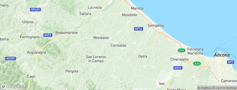 Corinaldo, Italy Map
