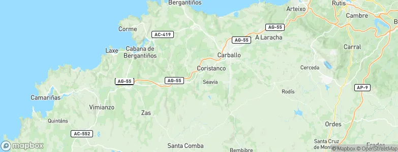 Coristanco, Spain Map
