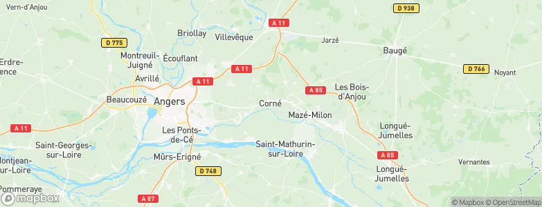 Corné, France Map
