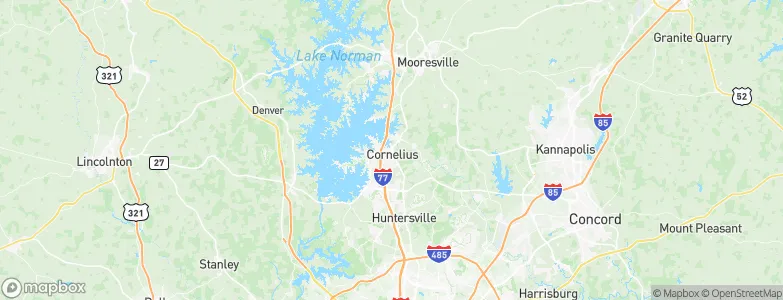 Cornelius, United States Map