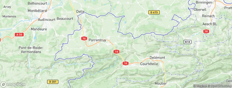 Cornol, Switzerland Map