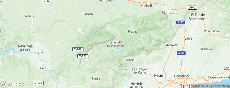 Cornudella, Spain Map