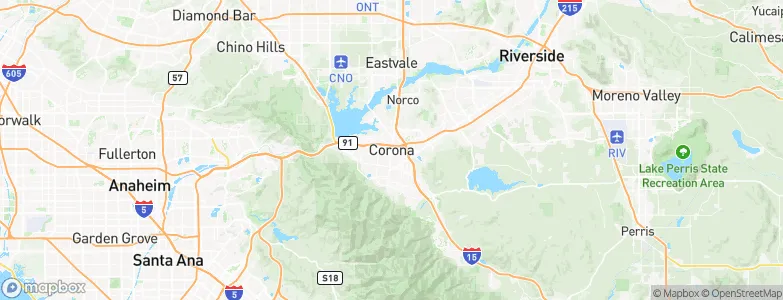 Corona, United States Map