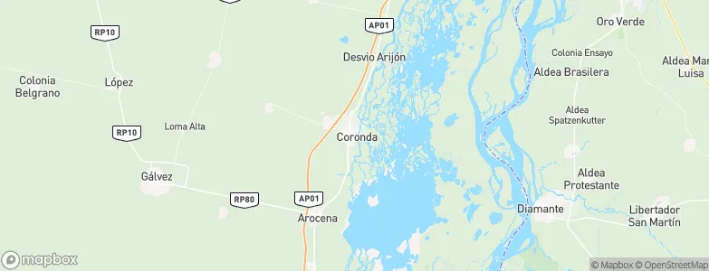 Coronda, Argentina Map