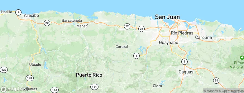 Corozal, Puerto Rico Map
