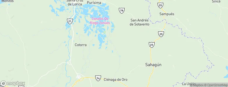Corozalito, Colombia Map