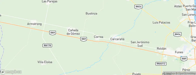 Correa, Argentina Map