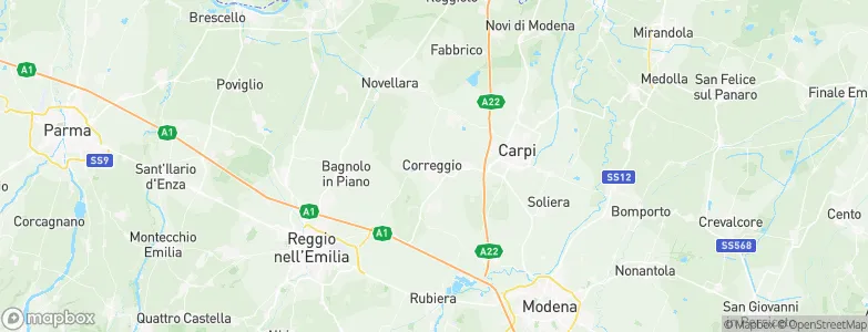 Correggio, Italy Map