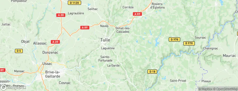 Corrèze, France Map