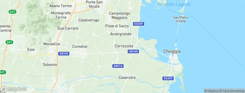 Correzzola, Italy Map