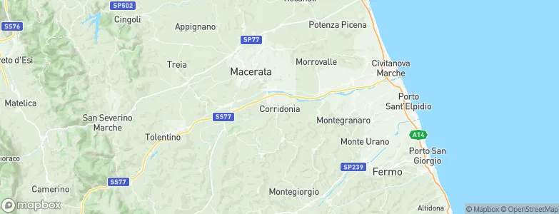 Corridonia, Italy Map