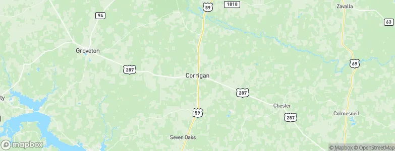 Corrigan, United States Map