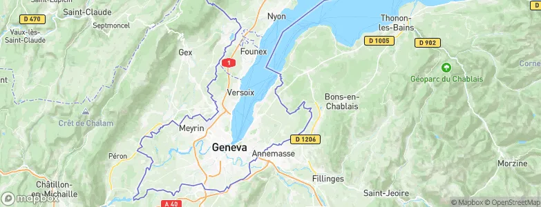 Corsier (GE), Switzerland Map