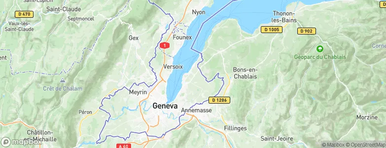 Corsier, Switzerland Map