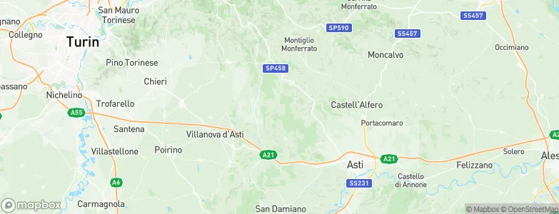 Cortazzone, Italy Map