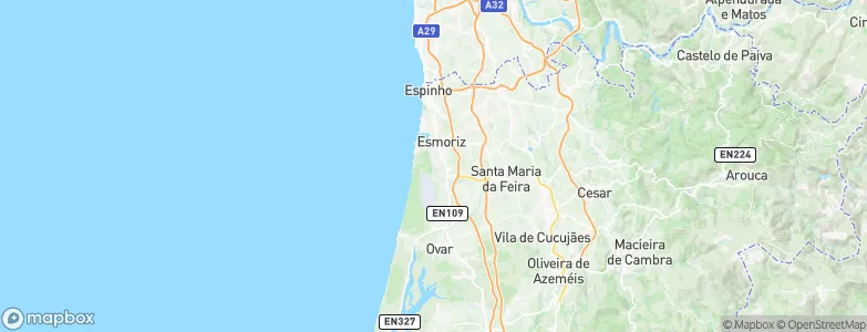 Cortegaça, Portugal Map