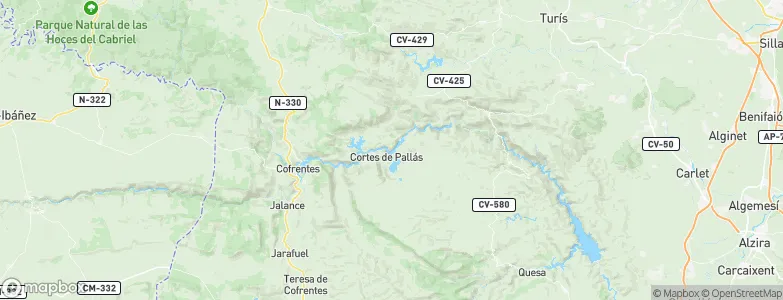 Cortes de Pallás, Spain Map
