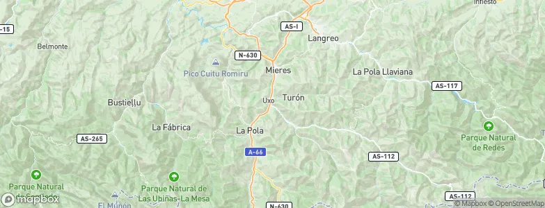 Cortina, Spain Map