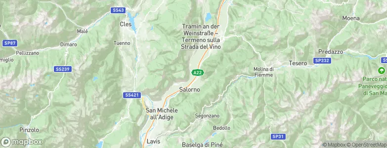 Cortina sulla Strada del Vino, Italy Map