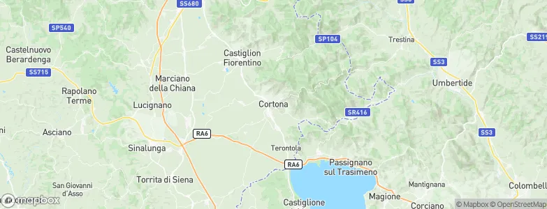 Cortona, Italy Map