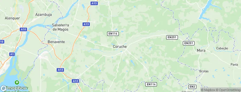 Coruche, Portugal Map