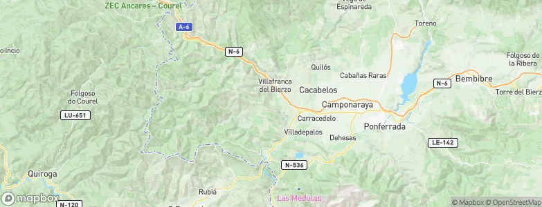 Corullón, Spain Map