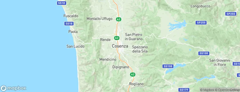Cosenza, Italy Map