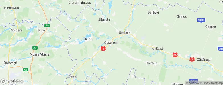 Coşereni, Romania Map