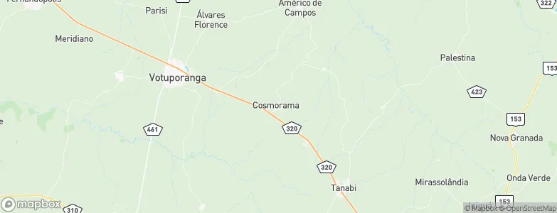 Cosmorama, Brazil Map