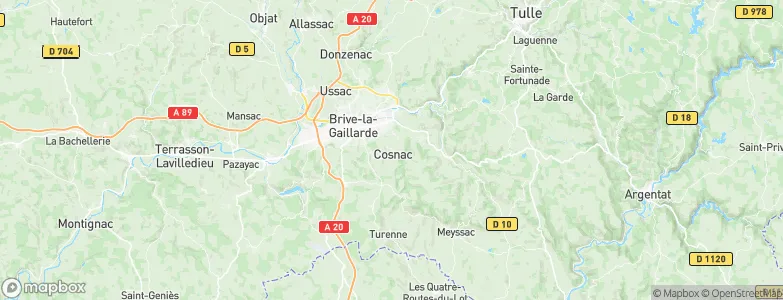 Cosnac, France Map