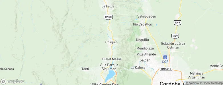 Cosquín, Argentina Map