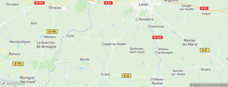 Cossé-le-Vivien, France Map