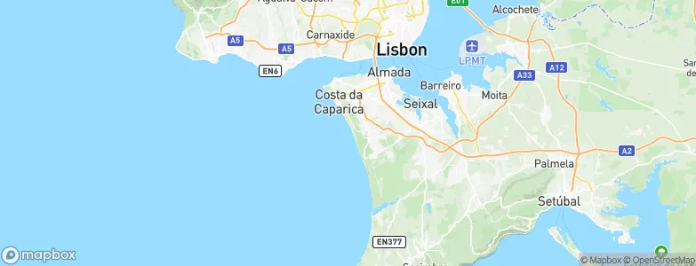 Costa da Caparica, Portugal Map