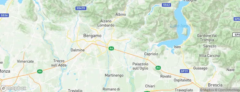 Costa di Mezzate, Italy Map