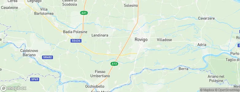 Costa di Rovigo, Italy Map